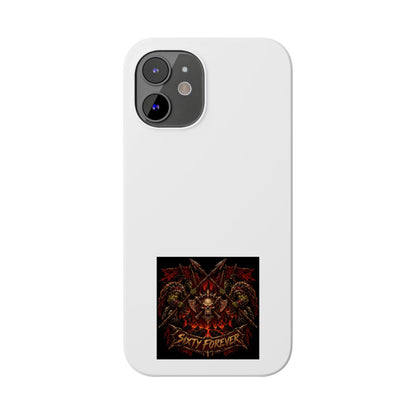 Slim Phone Case — 'Sixty Forever' Gothic Skull & Wings Design