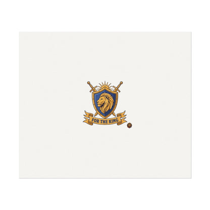 Lion Crest Watercolor Poster — 'Bow to the King' Matte Art Print