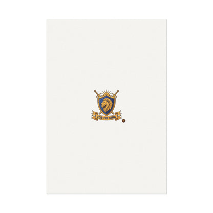 Lion Crest Watercolor Poster — 'Bow to the King' Matte Art Print