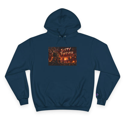 Champion Hoodie — 'Sixty Forever' Retro Horror Graphic Hoodie