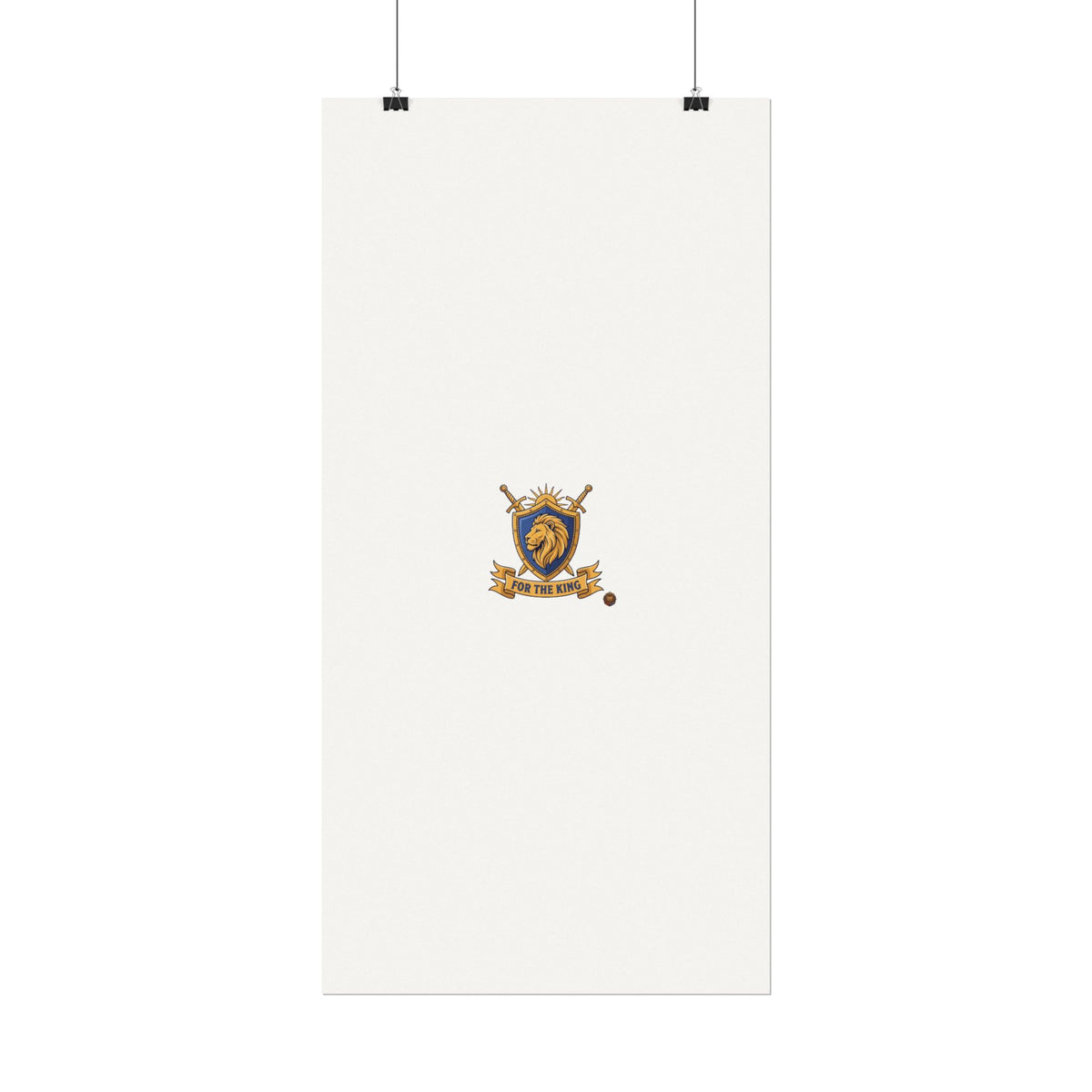 Lion Crest Watercolor Poster — 'Bow to the King' Matte Art Print