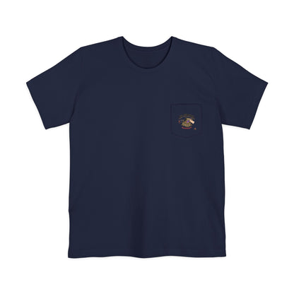 Pocket T‑Shirt — 'Coffee Before Talkie' Retro Coffee Pocket Tee