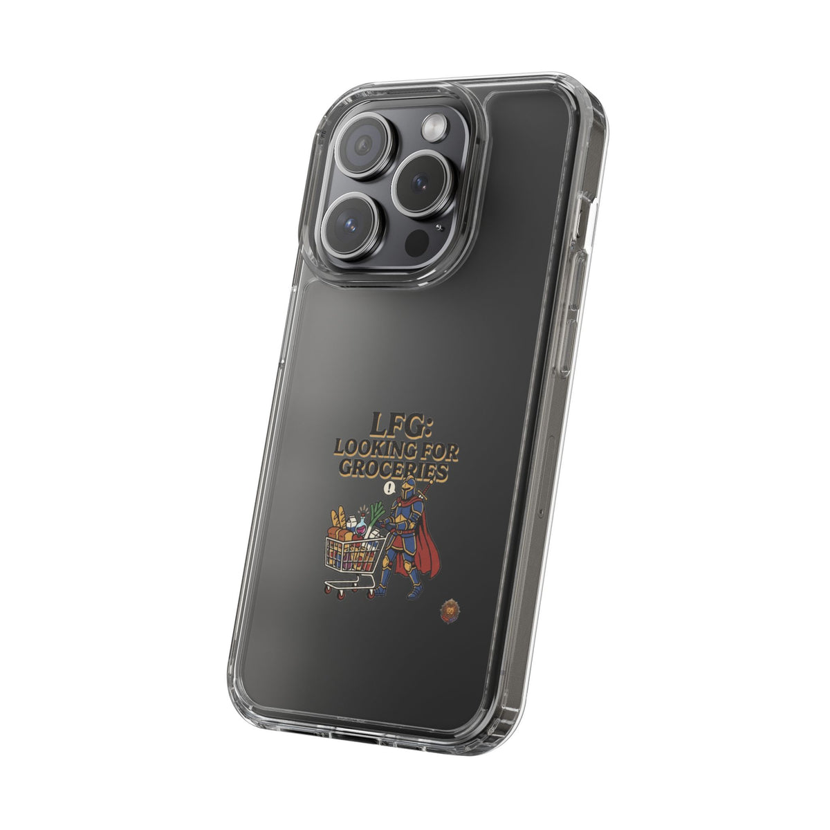 Clear Phone Case — “LFG: Looking For Groceries” Grocery Shopper Design