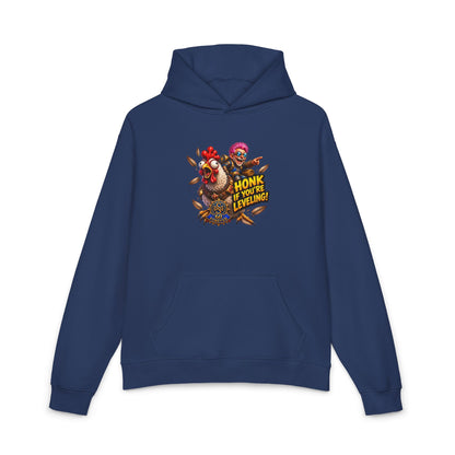 Honk If You’re Leveling Hoodie — Gamer Clown Retro Graphic Hoodie