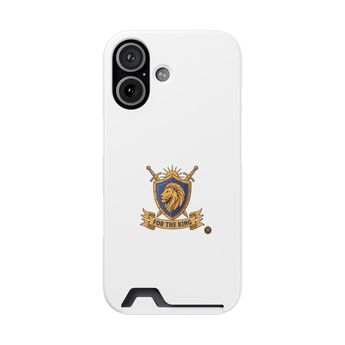Lion Crest Phone Card Case — 'For The King' Slim Wallet Phone Case