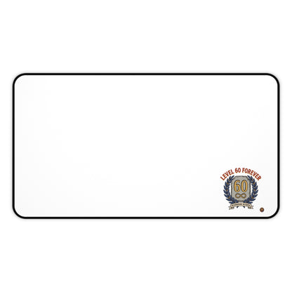Desk Mat - 'Level 60 Forever' 60th Birthday Celebration Gaming Desk Pad