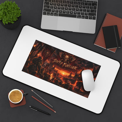 Dark Fantasy Desk Mat — 'Smit & Forever' Gothic Castle Gaming Mousepad