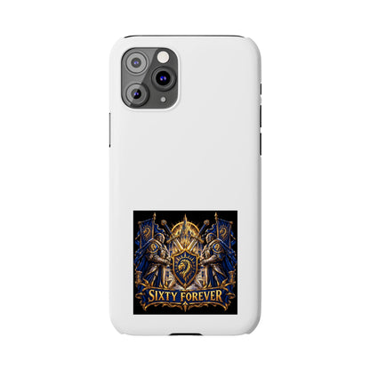 Slim Phone Case — "Sixty Forever" Shield Knight Graphic