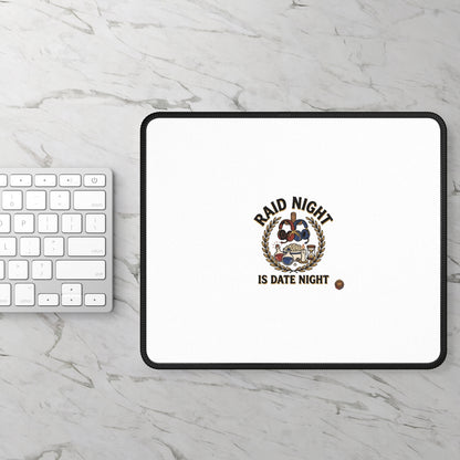 Raid Night Is Date Night Gaming Mouse Pad — Funny Gamer Couple Desk Mat