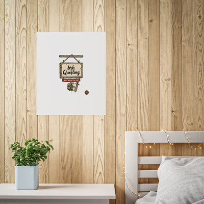 BRB Questing Poster — "Back Before the Raid" RPG Gaming Wall Art