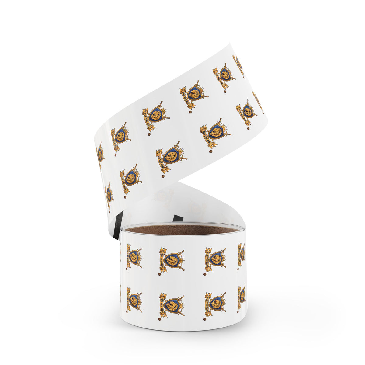 Round Sticker Roll — 'For The King' Lion Crest Label