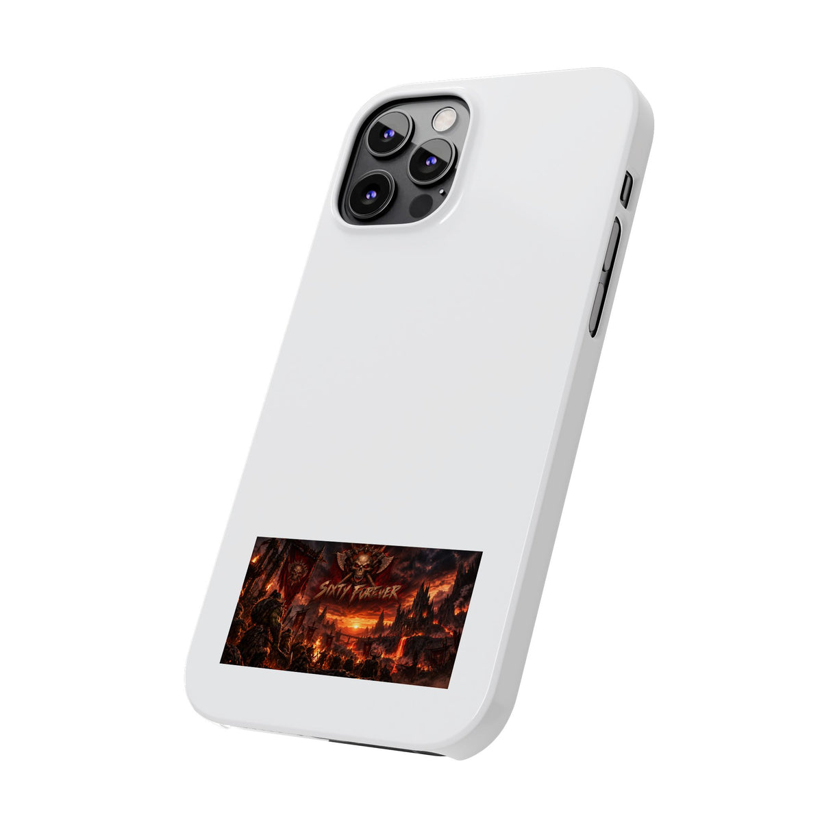 Slim Phone Case — Dark Fantasy Cityscape "Soft Panic" Design