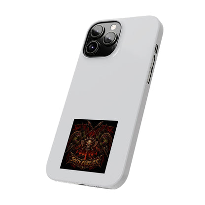 Slim Phone Case — 'Sixty Forever' Gothic Skull & Wings Design