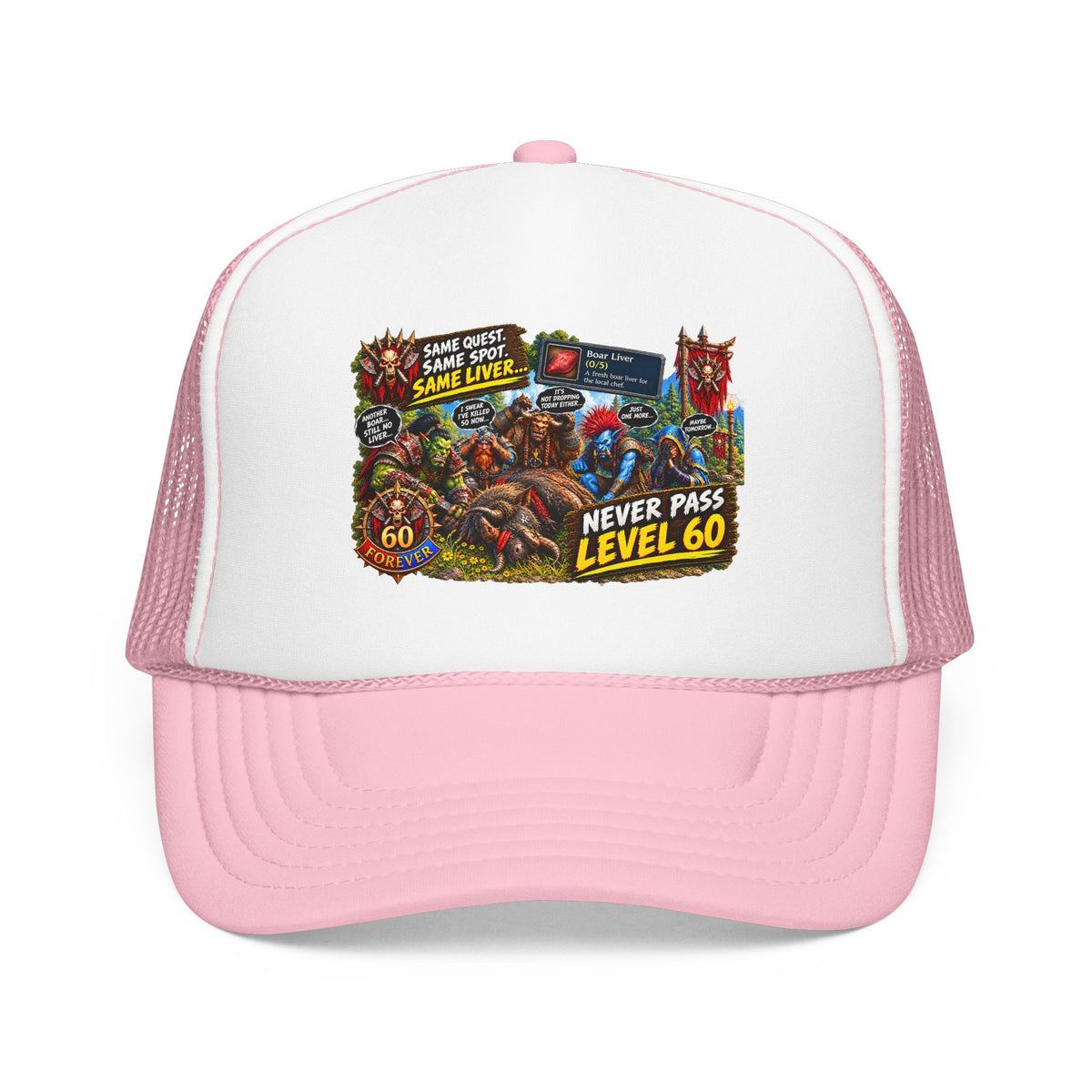 Red 'Til Dead Trucker Hat — Horror Zombie Foam Mesh Cap