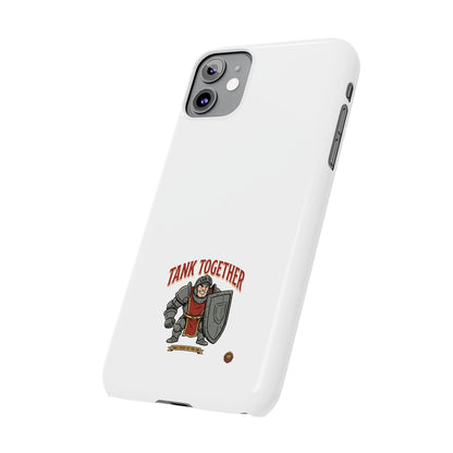 Slim Phone Case — "Tank Together" Medieval Tank Warrior Design
