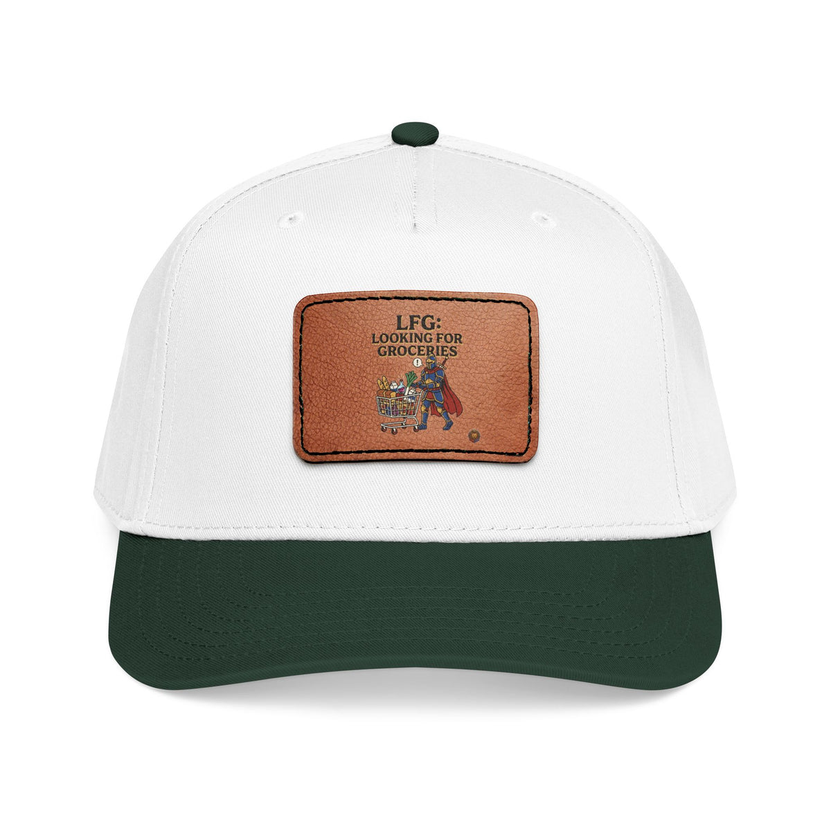 Leather Patch Baseball Cap — 'Need More Greens' Garden Hat