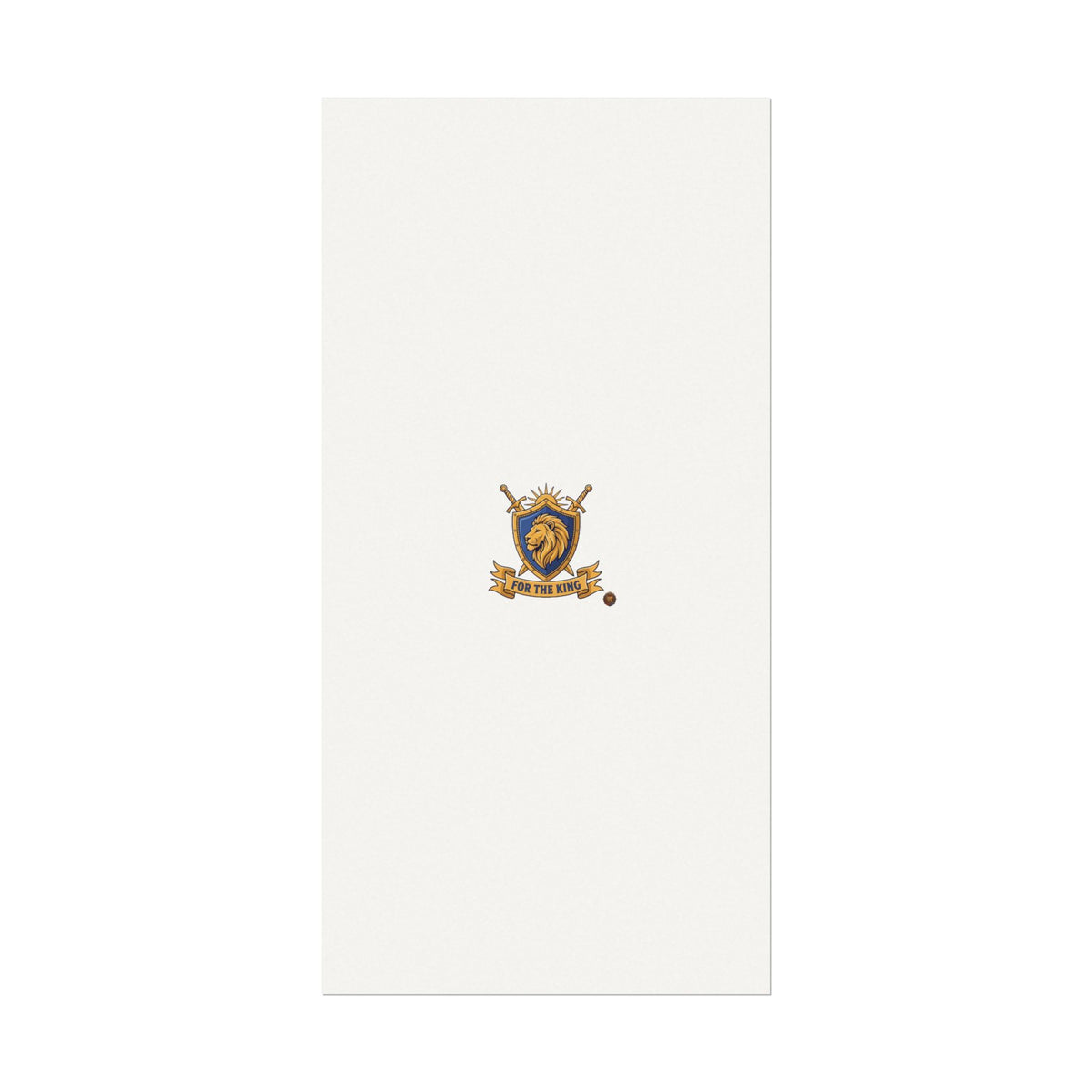 Lion Crest Watercolor Poster — 'Bow to the King' Matte Art Print