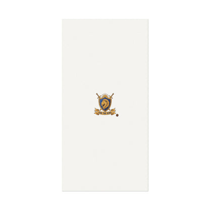 Lion Crest Watercolor Poster — 'Bow to the King' Matte Art Print