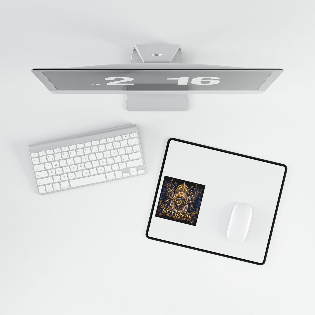 Gaming Desk Mat — "Sixty Forever" Fantasy Crest Mousepad