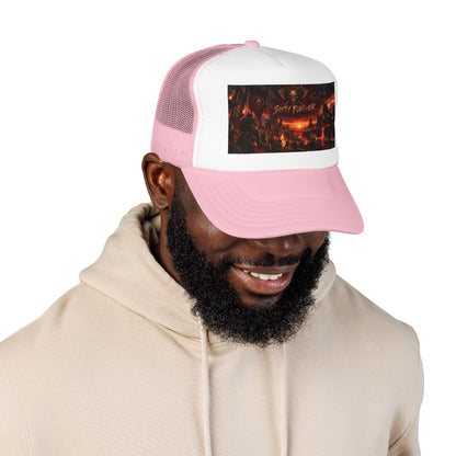 Foam Trucker Hat — Dark Fantasy 'Satanic' Apocalypse Graphic Cap