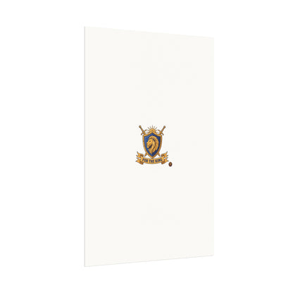 Lion Crest Watercolor Poster — 'Bow to the King' Matte Art Print