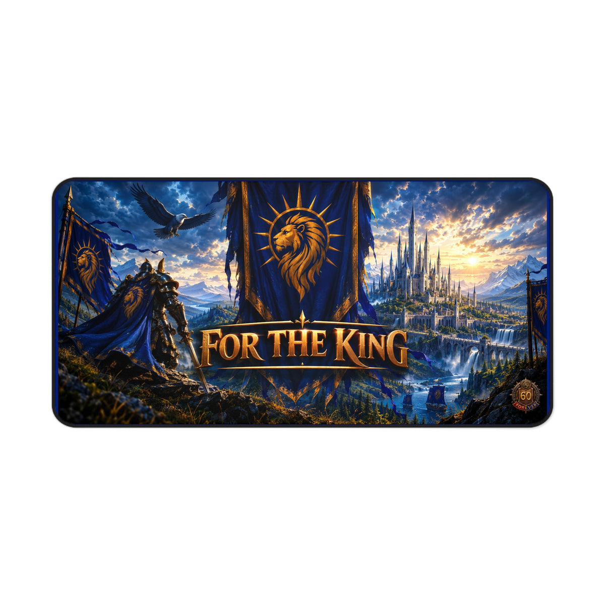 For The King Gaming Desk Mat – Fantasy Castle Mousepad for PC & Desk