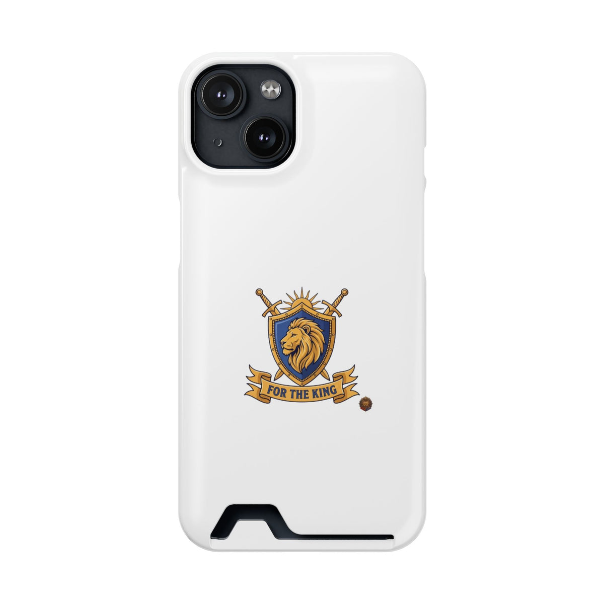 Lion Crest Phone Card Case — 'For The King' Slim Wallet Phone Case