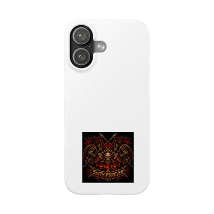 Slim Phone Case — 'Sixty Forever' Gothic Skull & Wings Design