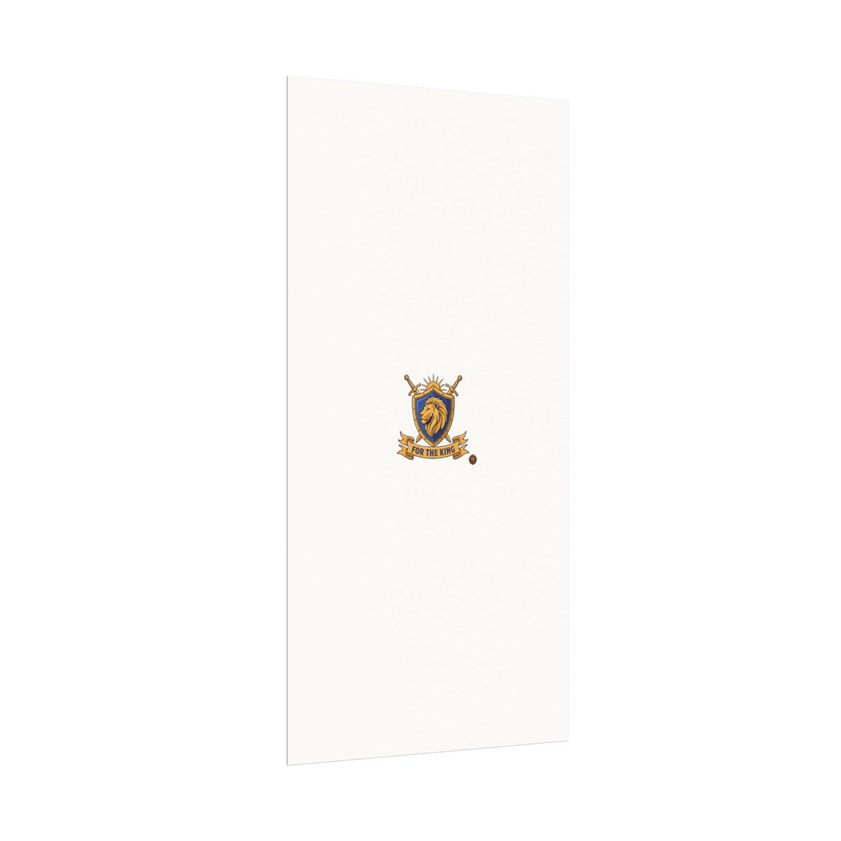 Lion Crest Watercolor Poster — 'Bow to the King' Matte Art Print