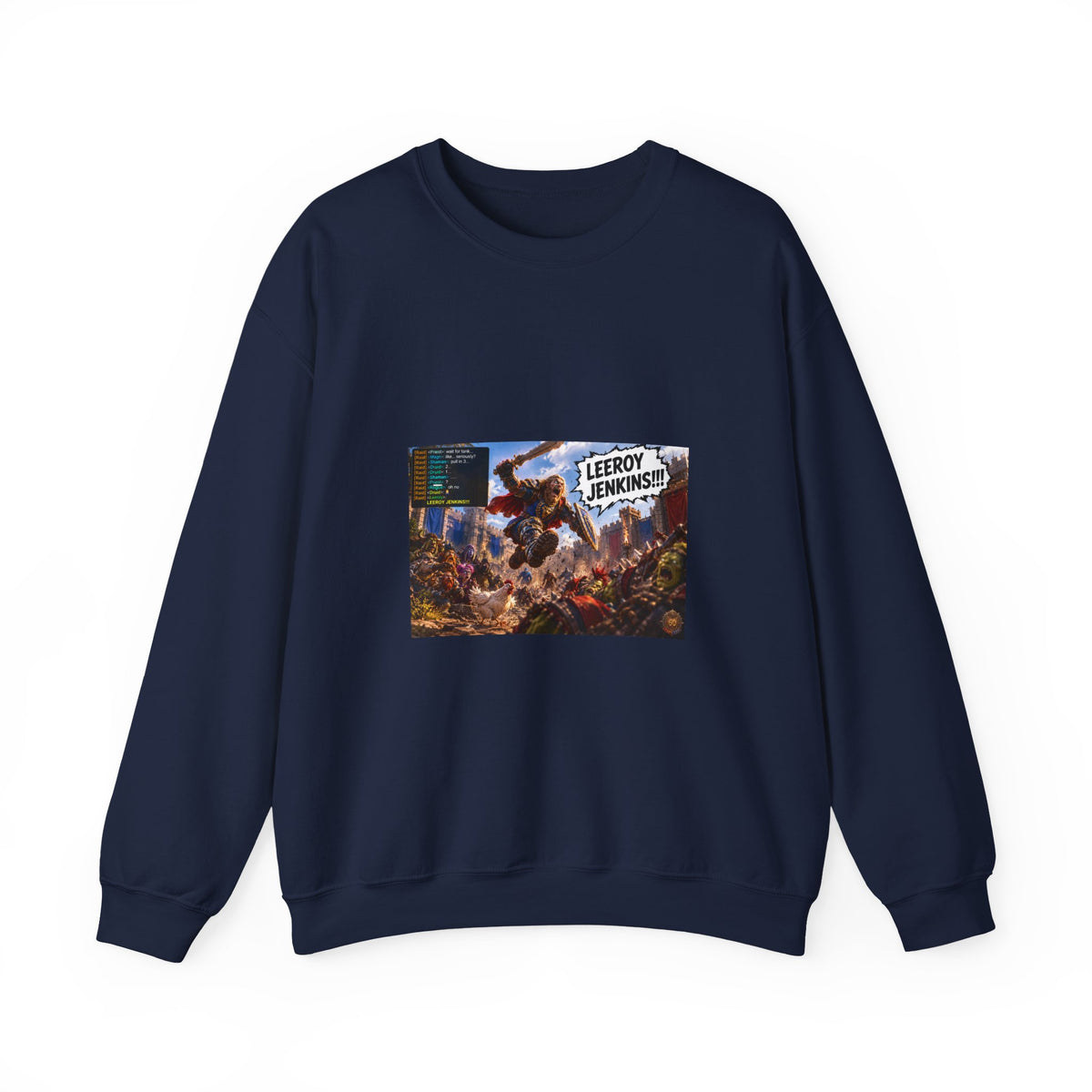 Leeroy Jenkins Crewneck Sweatshirt — Funny Gaming Meme Pullover