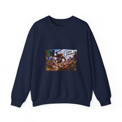 Leeroy Jenkins Crewneck Sweatshirt — Funny Gaming Meme Pullover