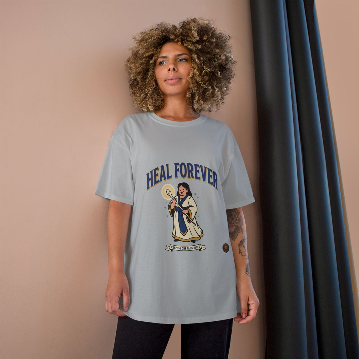 Heal Forever T-Shirt — Retro Saint Healing Graphic Tee