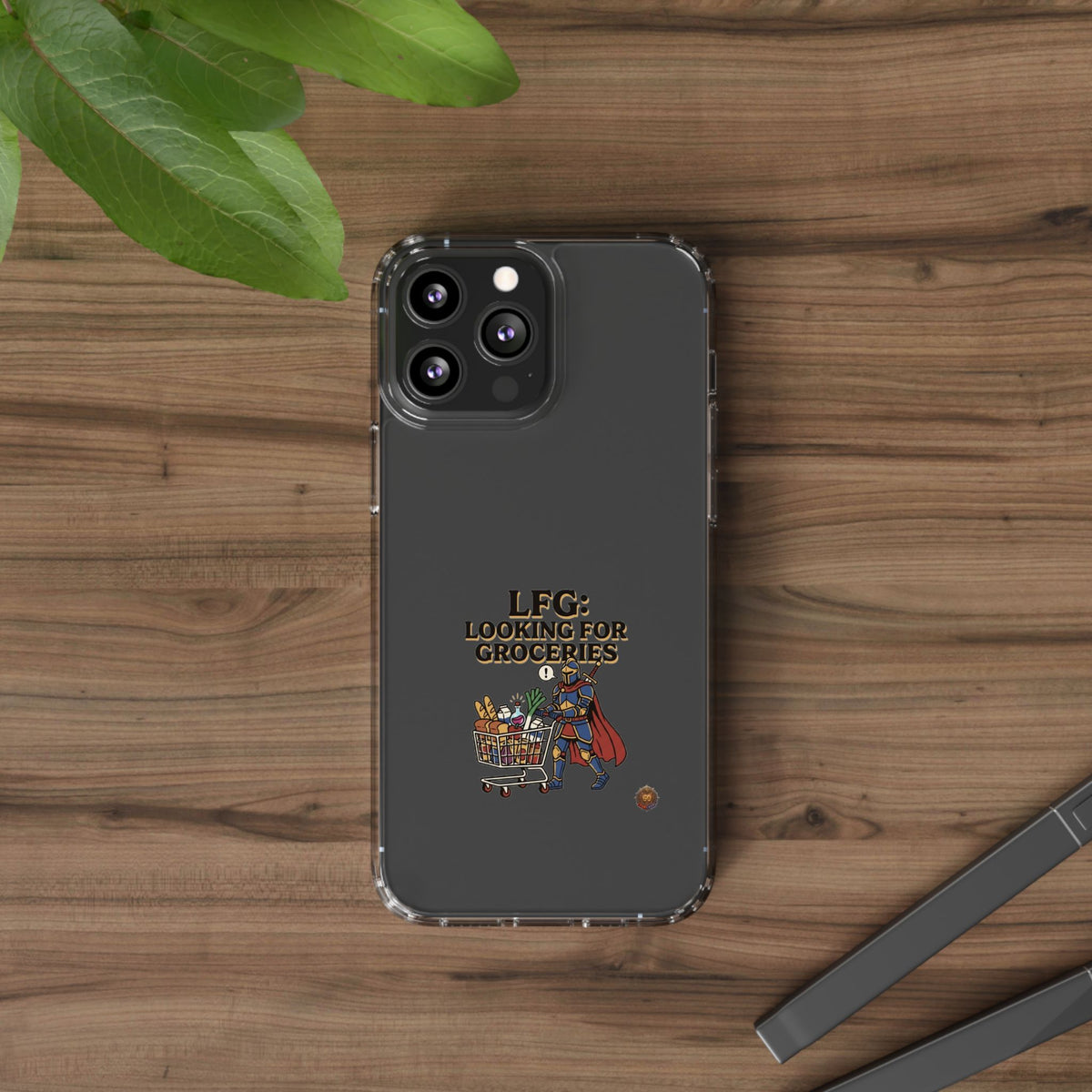 Clear Phone Case — “LFG: Looking For Groceries” Grocery Shopper Design
