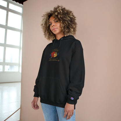Hoodie — “I Pull, She Heals” Physical Therapy & Massage Therapist Pullover