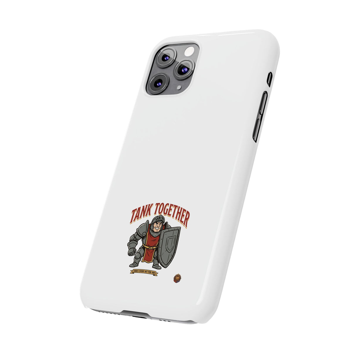 Slim Phone Case — "Tank Together" Medieval Tank Warrior Design