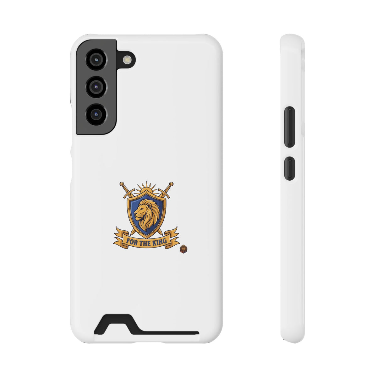 Lion Crest Phone Card Case — 'For The King' Slim Wallet Phone Case