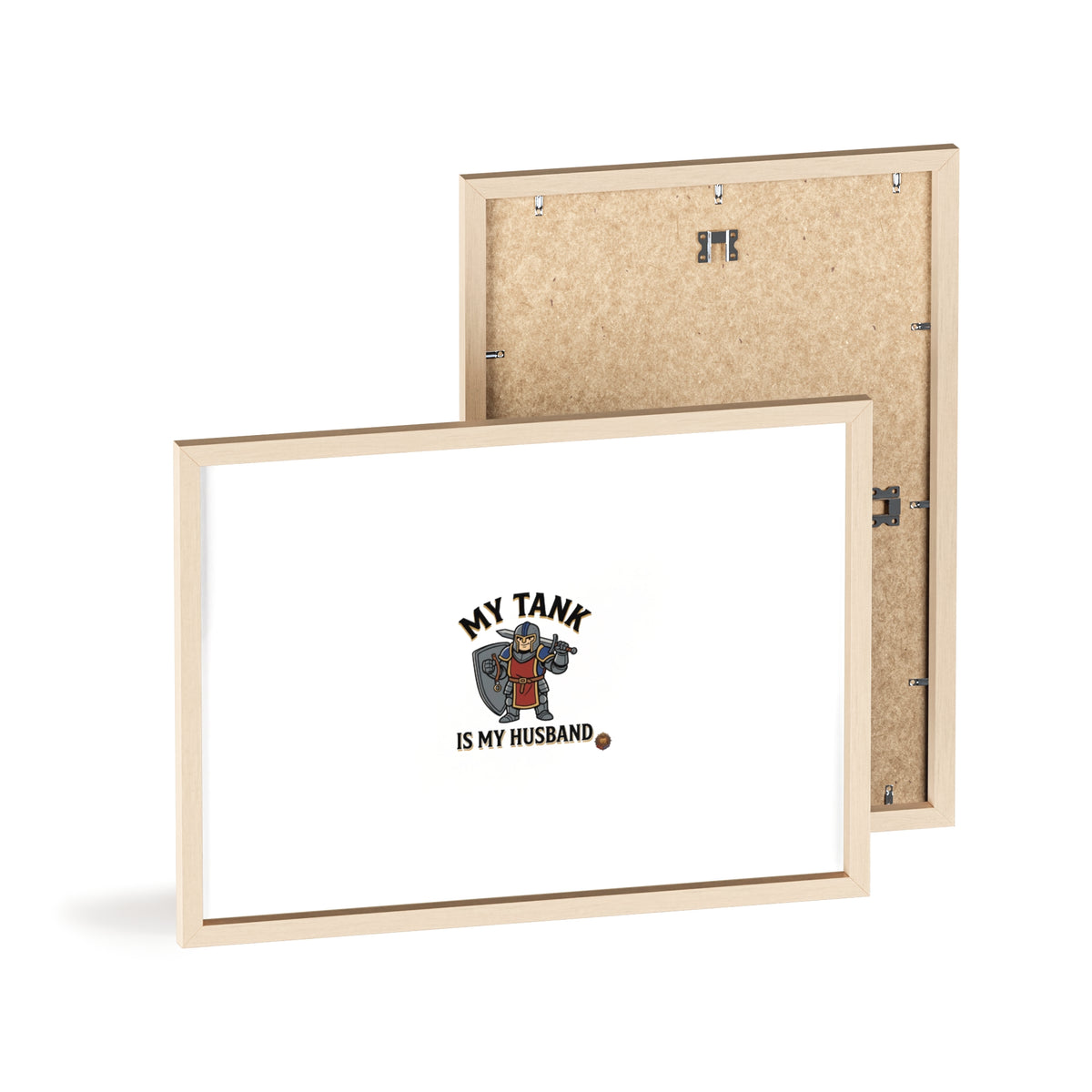 Framed Poster “My Tank Is My Husband” - Military Tank Lover Wall Art