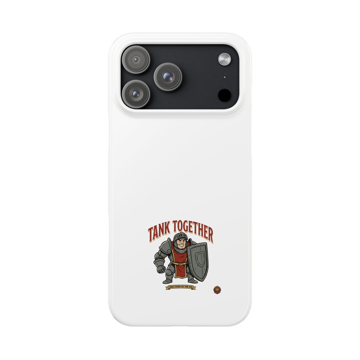 Slim Phone Case — "Tank Together" Medieval Tank Warrior Design