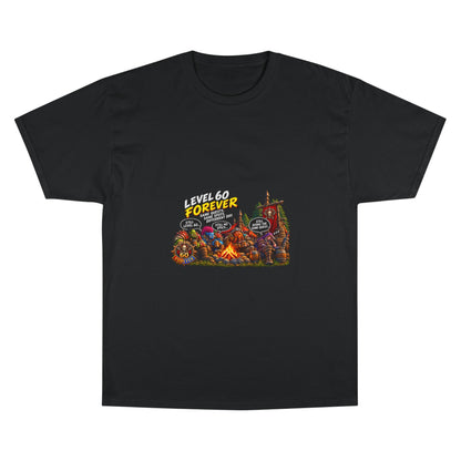 Level 60 Forever T-Shirt – Retro RPG Campfire Gamer Tee