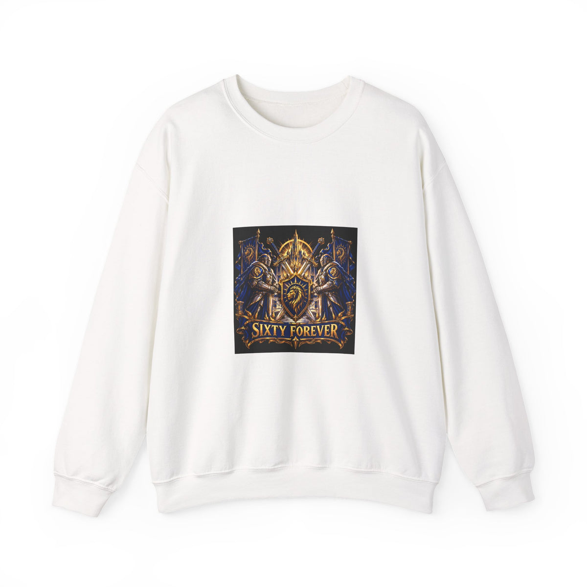 Crewneck Sweatshirt — Sixty Forever Ornate Shield Graphic