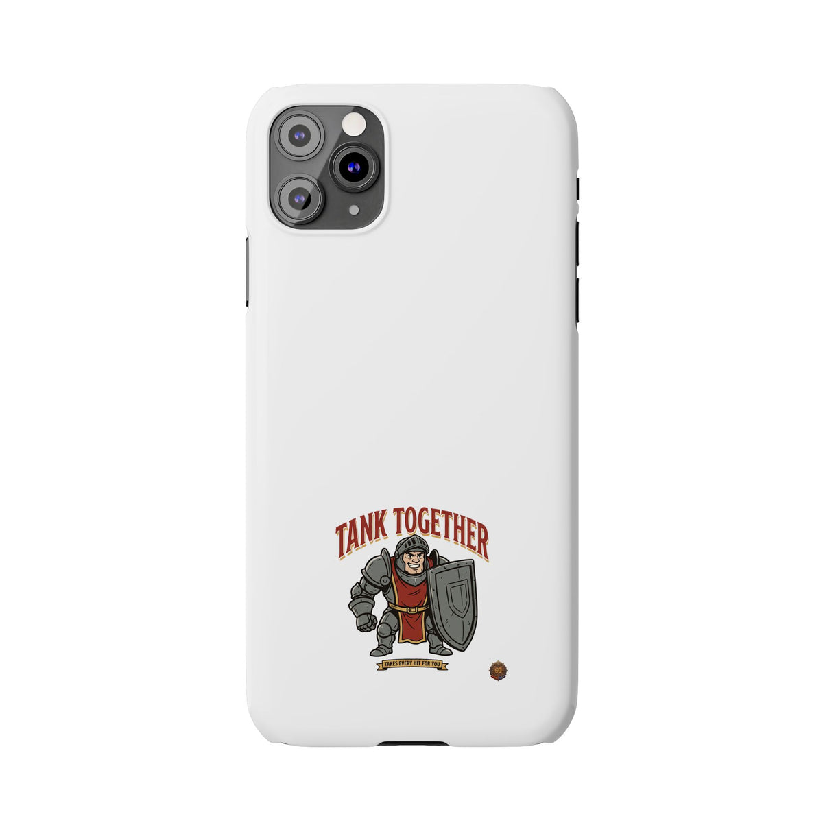 Slim Phone Case — "Tank Together" Medieval Tank Warrior Design
