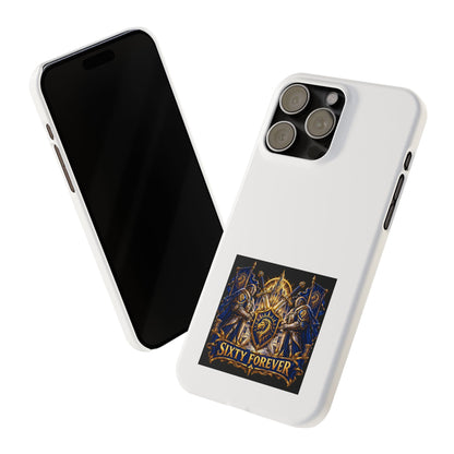 Slim Phone Case — "Sixty Forever" Shield Knight Graphic