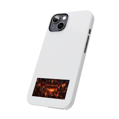 Slim Phone Case — Dark Fantasy Cityscape "Soft Panic" Design