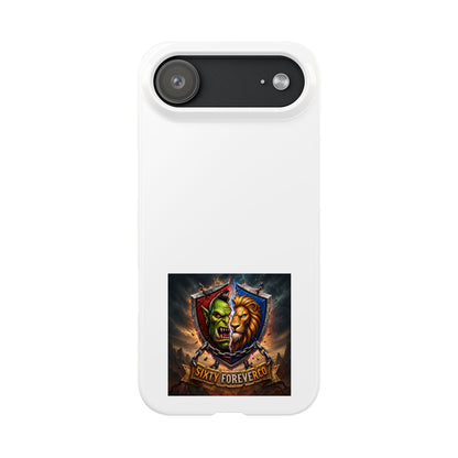 Slim Phone Case — Fantasy Shield Orc & Lion Crest "Sixty Forever"