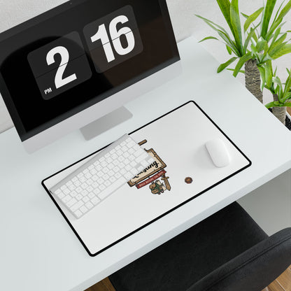 BRB Questing Desk Mat — Gaming Mouse Pad with "brb Questing" Sign Art