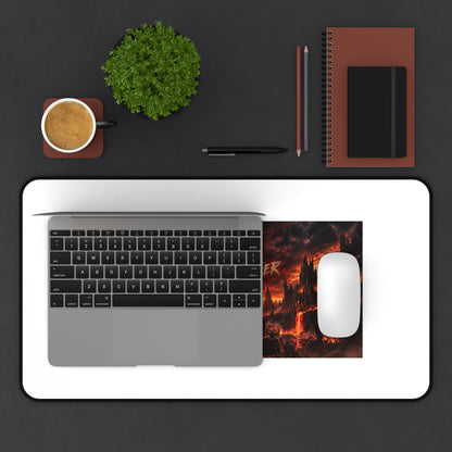 Dark Fantasy Desk Mat — 'Smit & Forever' Gothic Castle Gaming Mousepad