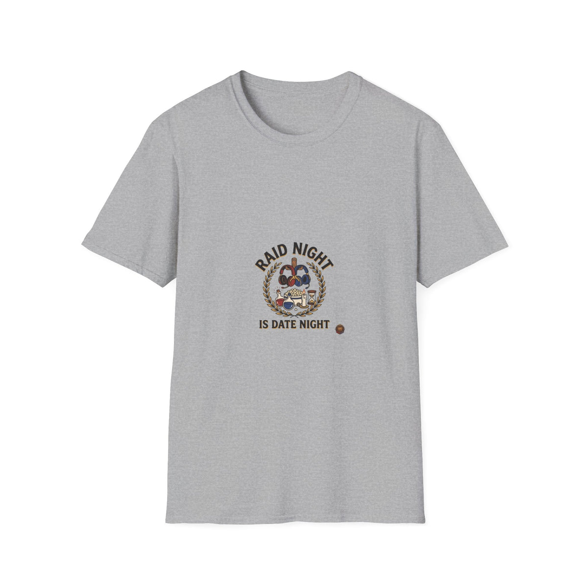 Raid Night Is Date Night T-Shirt — Military Skull Crest Graphic Tee