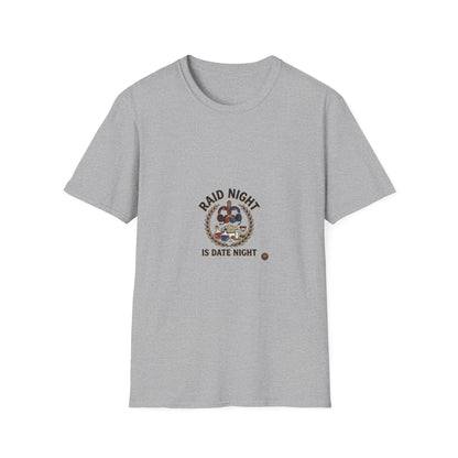 Raid Night Is Date Night T-Shirt — Military Skull Crest Graphic Tee