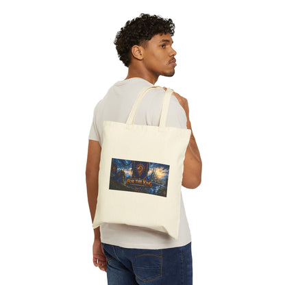 For The King Fantasy Tote Bag - Cotton Canvas Book Lover Grocery Shopper