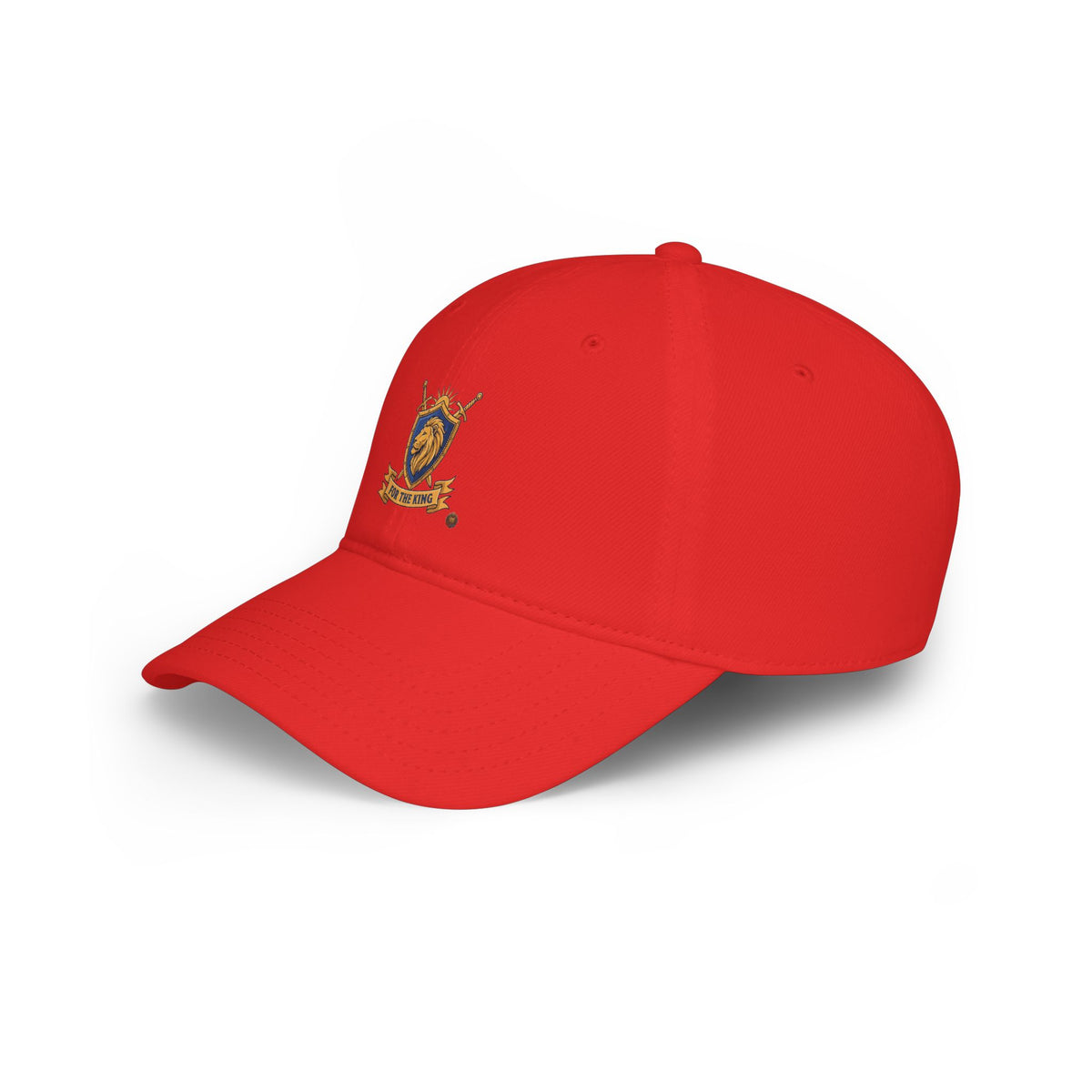 Lion Crest Cap — "For The King" Low Profile Baseball Hat